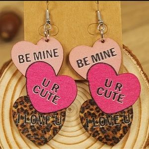 Valentine heart earrings